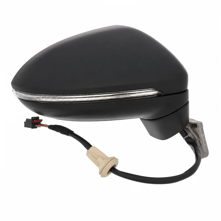 VW Touran Right Heated Power Folding Complete Mirror Unit, Primed (2015–2023)