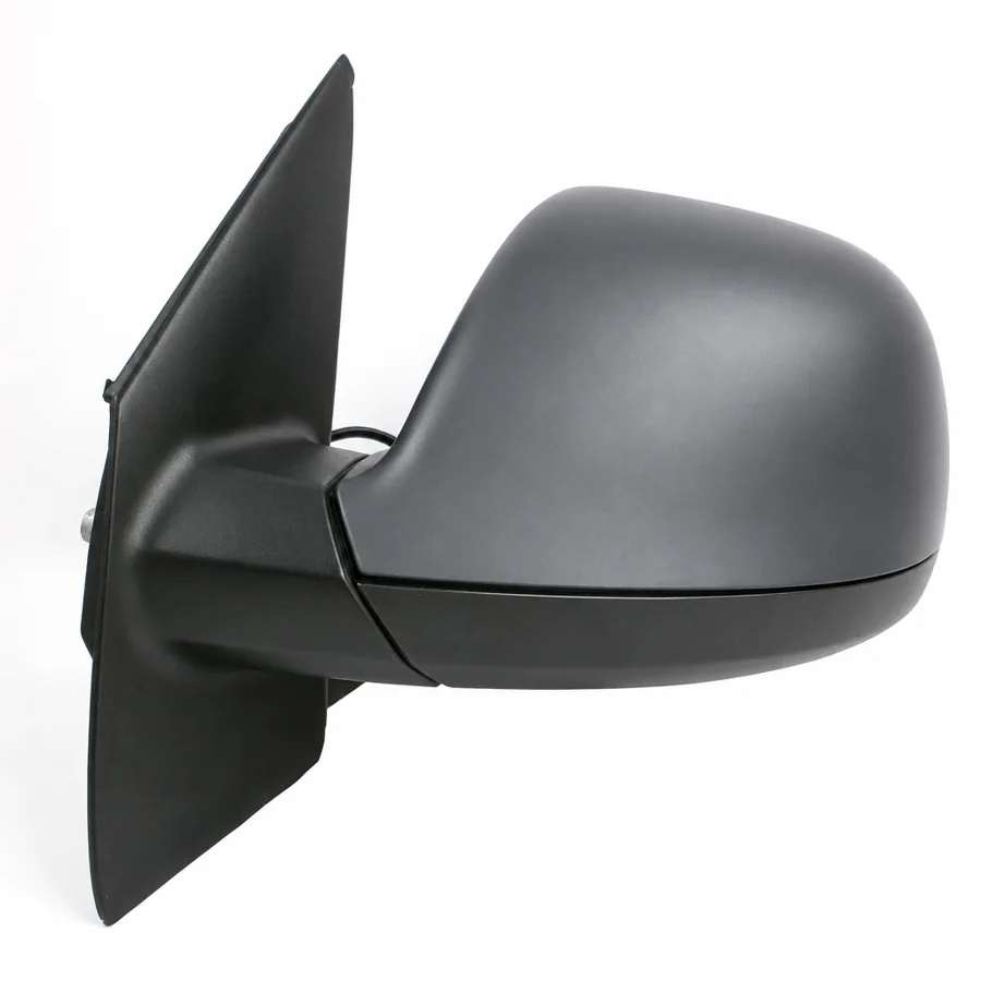 VW Transporter Left Heated Electric Complete Mirror Unit, Primed (2009–2016) — 5 Pin Connector - Excludes Aerial