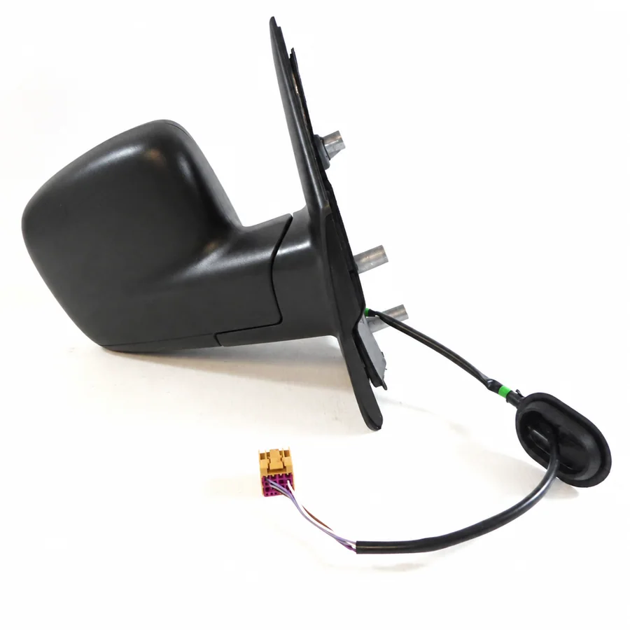 VW Transporter Right Heated Electric Complete Mirror Unit, Black (2003–2010)
