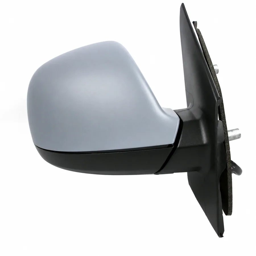 VW Transporter Right Heated Electric Complete Mirror Unit, Primed (2009–2016) — 5 Pin Connector - Excludes Aerial