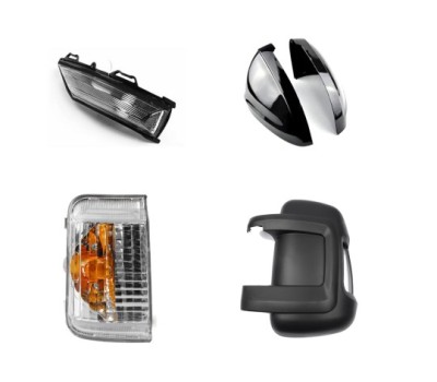 Wing mirror cover with indicator lens visible