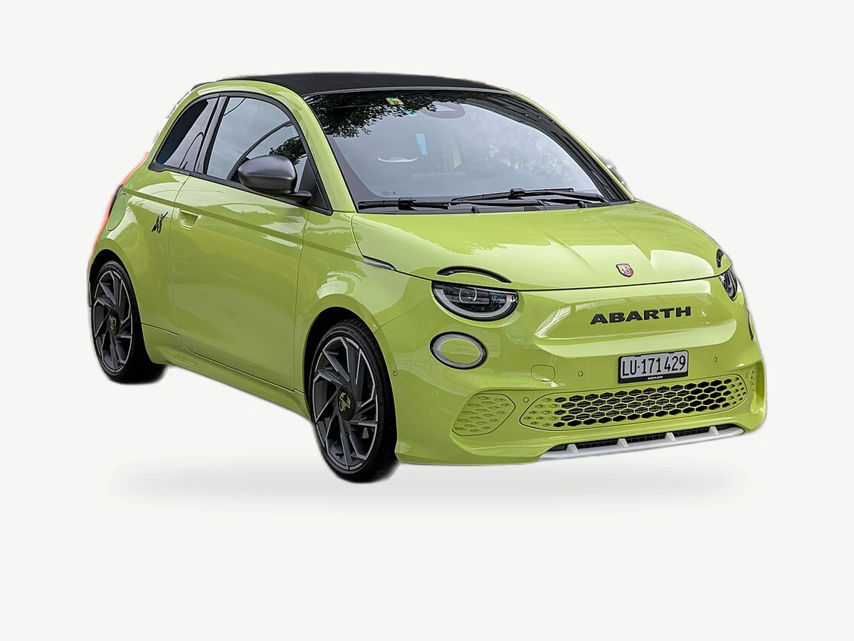 Representative Abarth 500e model range vehicle; trim and year may vary