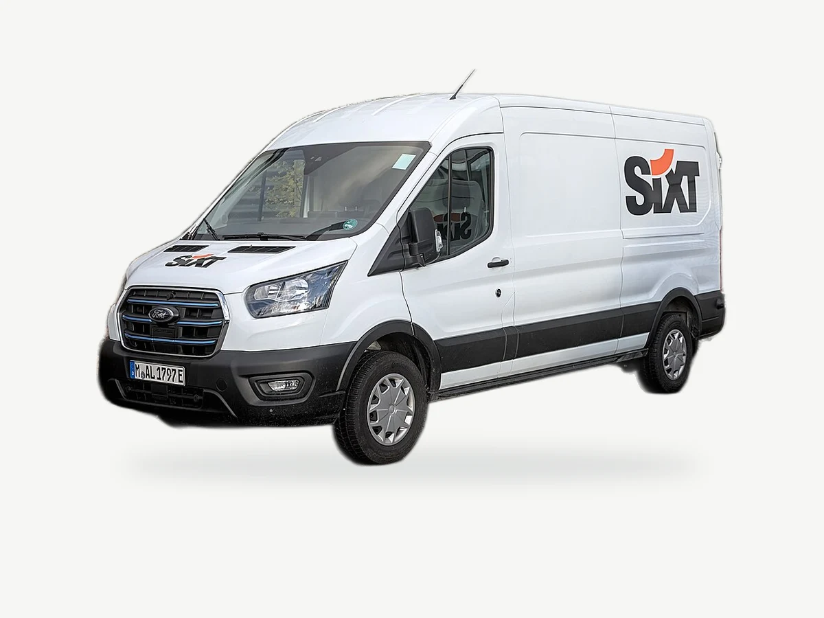 Representative Ford E-Transit model range vehicle; trim and year may vary