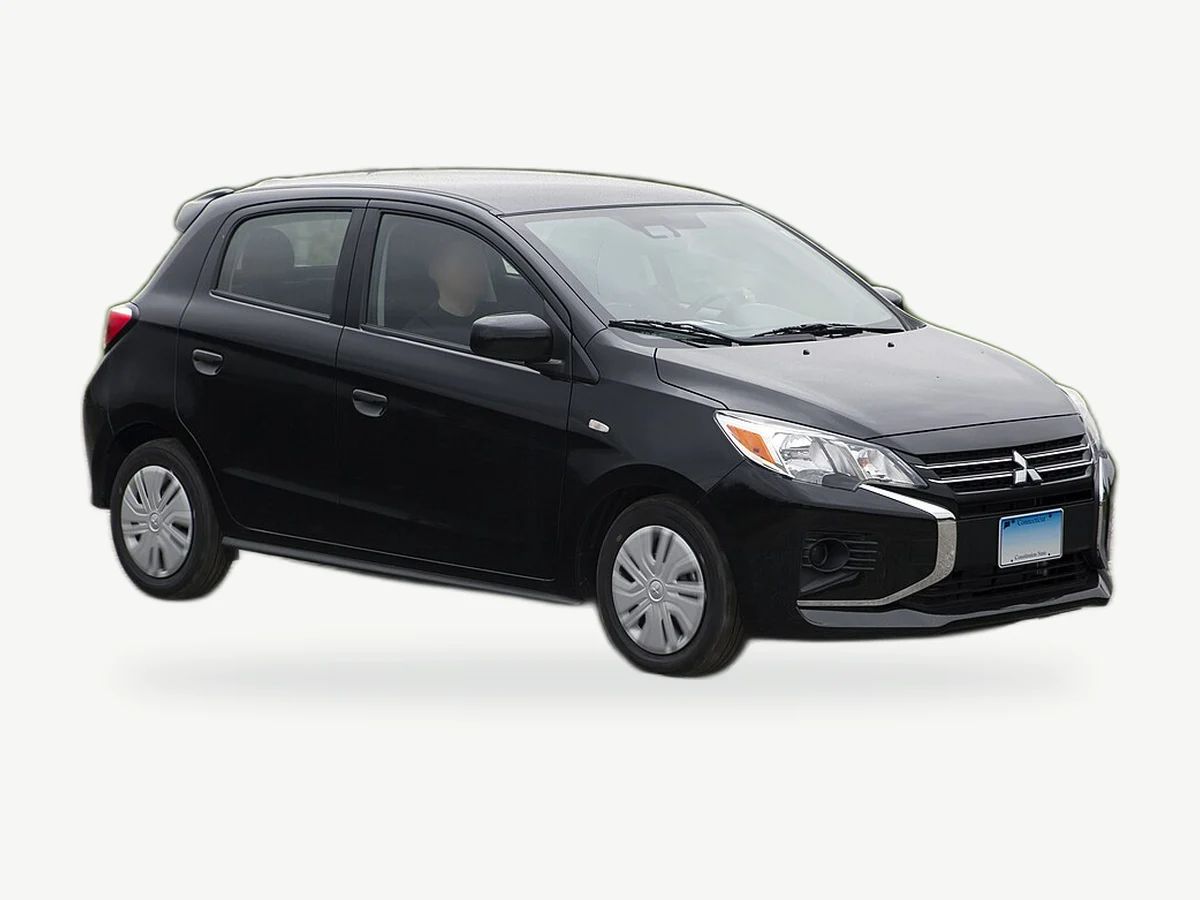 Representative Mitsubishi Mirage model range vehicle; trim and year may vary