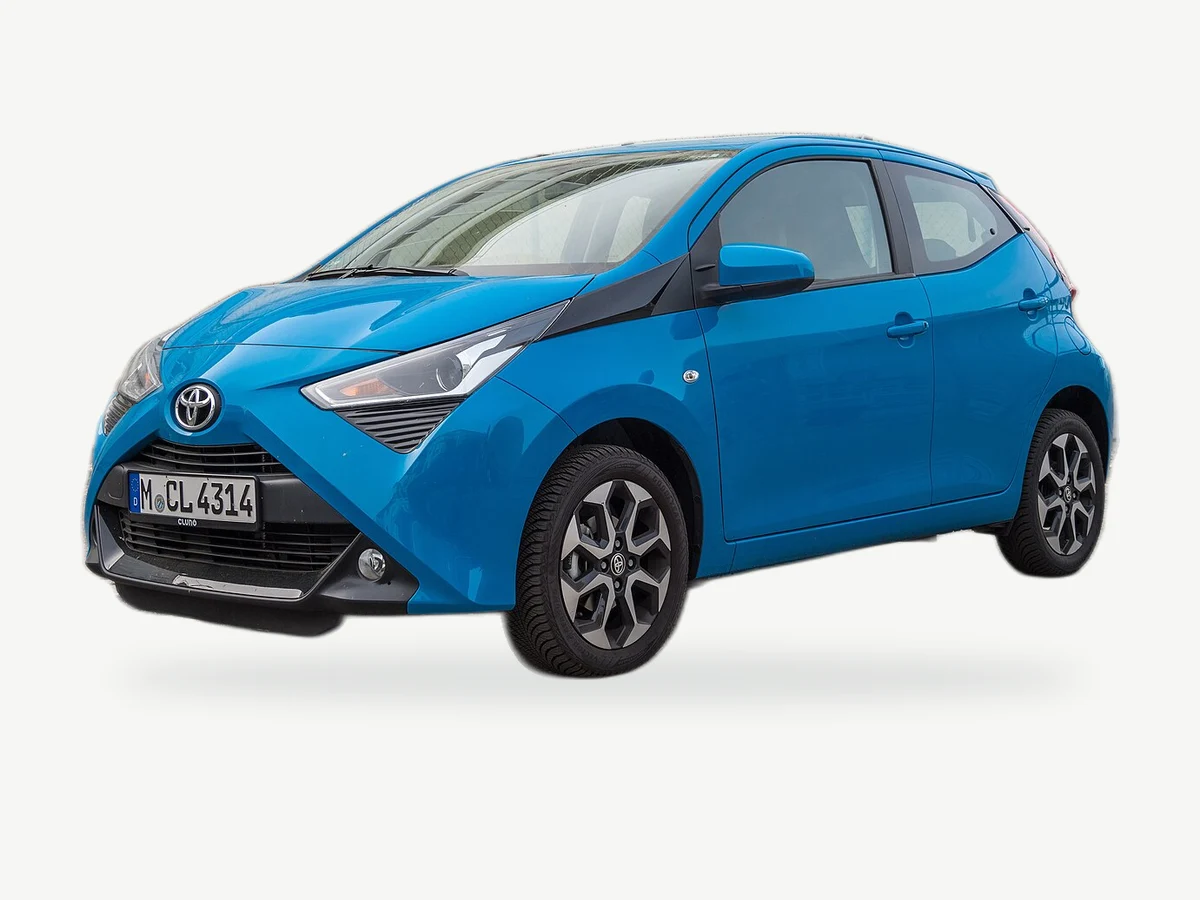 Representative Toyota Aygo model range vehicle; trim and year may vary